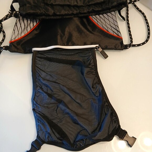 Franklin Sports Baseball Softball Volleyball Drawstring Bag Black Red Silver - Picture 7 of 8